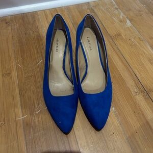 Stylish Attention Women's Low Heel Shoes - Blue, Size 6.5